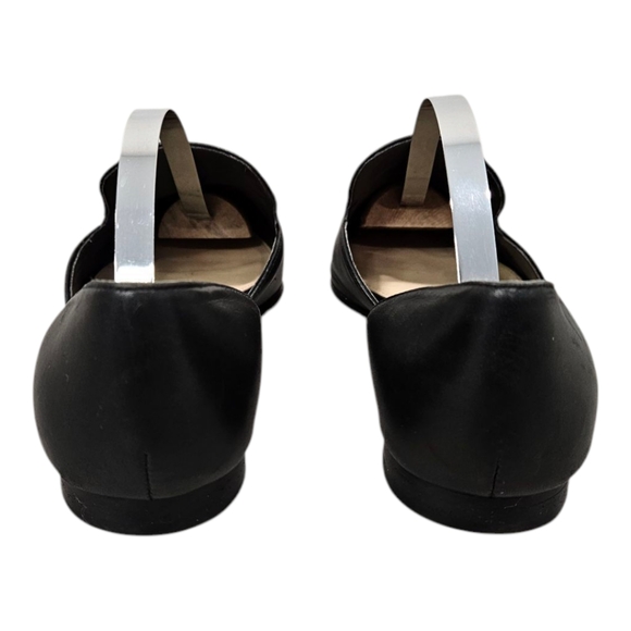 Via Spiga Leather Loafer Slip On Flat Black Size 7 Casual Office - Picture 6 of 11